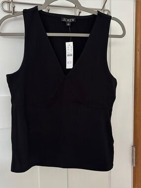 J Crew Black V Neck Tank Small